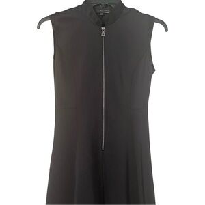 Elie Tahari Black Fit and Flair Scuba Fit Dress with Cap Sleeves, Women’s Size 6
